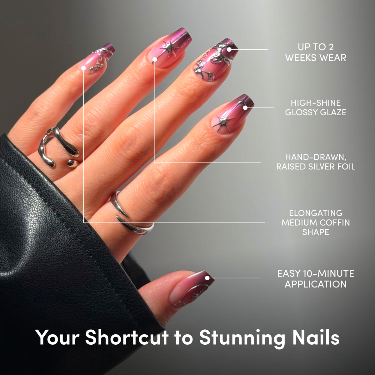 Glamnetic Press On Nails kit with glue and accessories