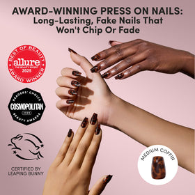 Glamnetic press on nails kit with nail glue and accessories