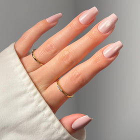 Glamnetic Press On Nails medium coffin glossy full kit front view