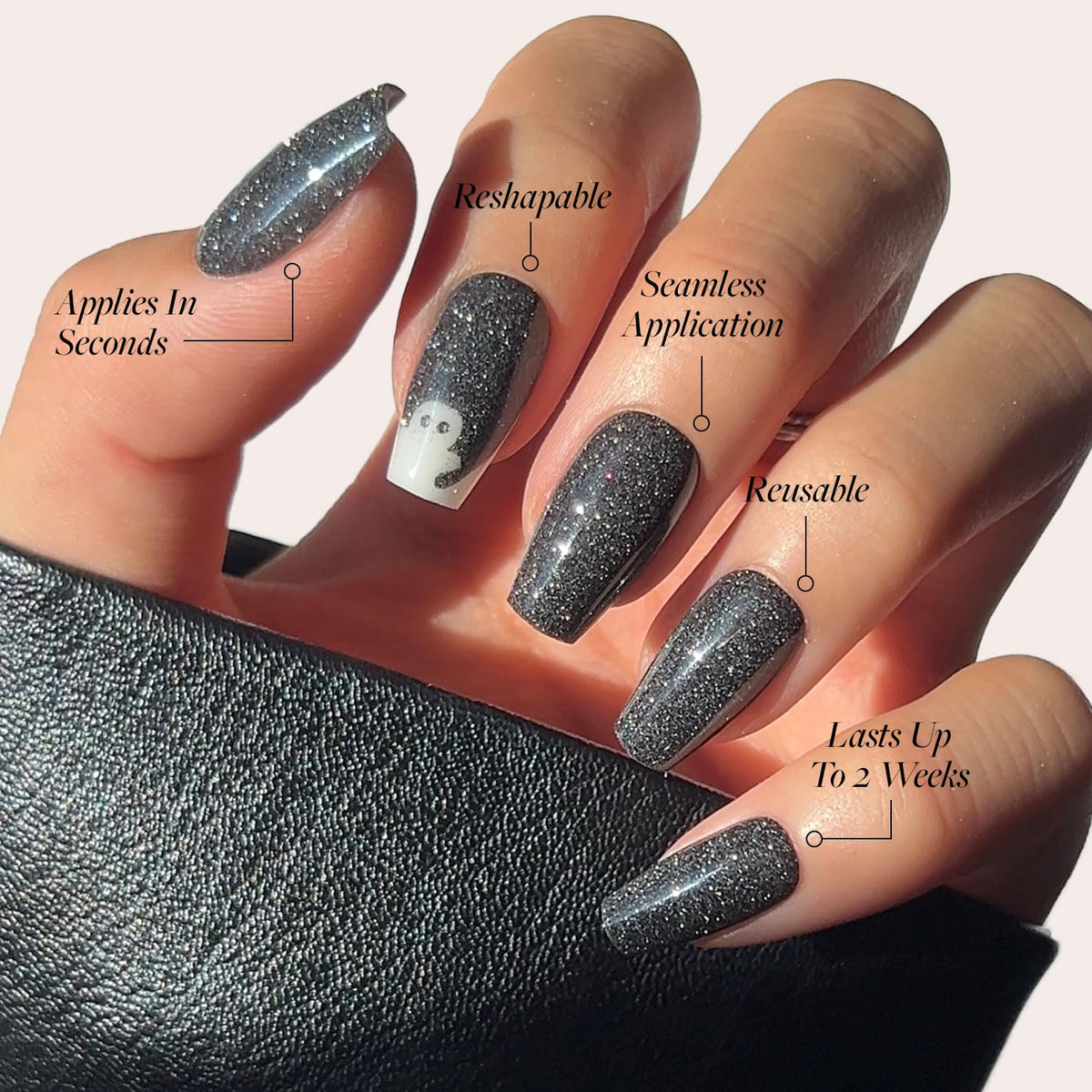 Glamnetic Press On Nails Medium Coffin Glow-in-the-Dark storage box