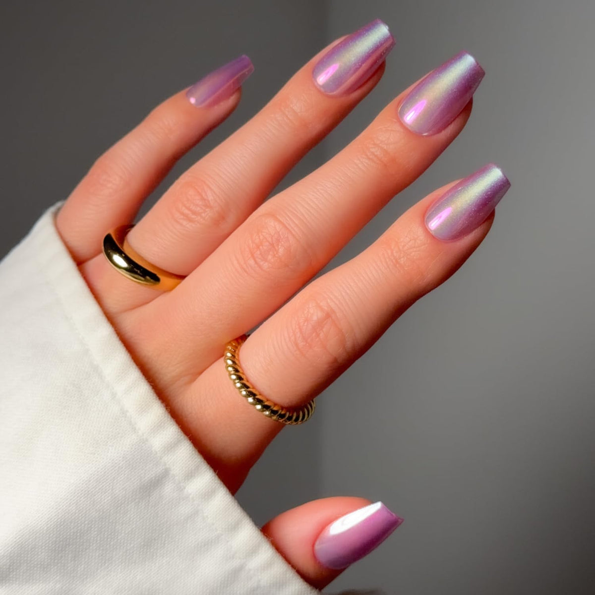 Glamnetic Press On Nails Medium Coffin Velvet full kit front view