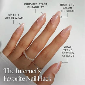 Glamnetic Press On Nails Medium Oval storage box and accessories