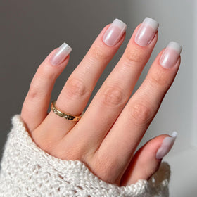 Glamnetic Press On Nails Medium Square Glazed full kit packaging