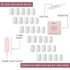 Glamnetic Press On Nails Medium Square Glazed storage box