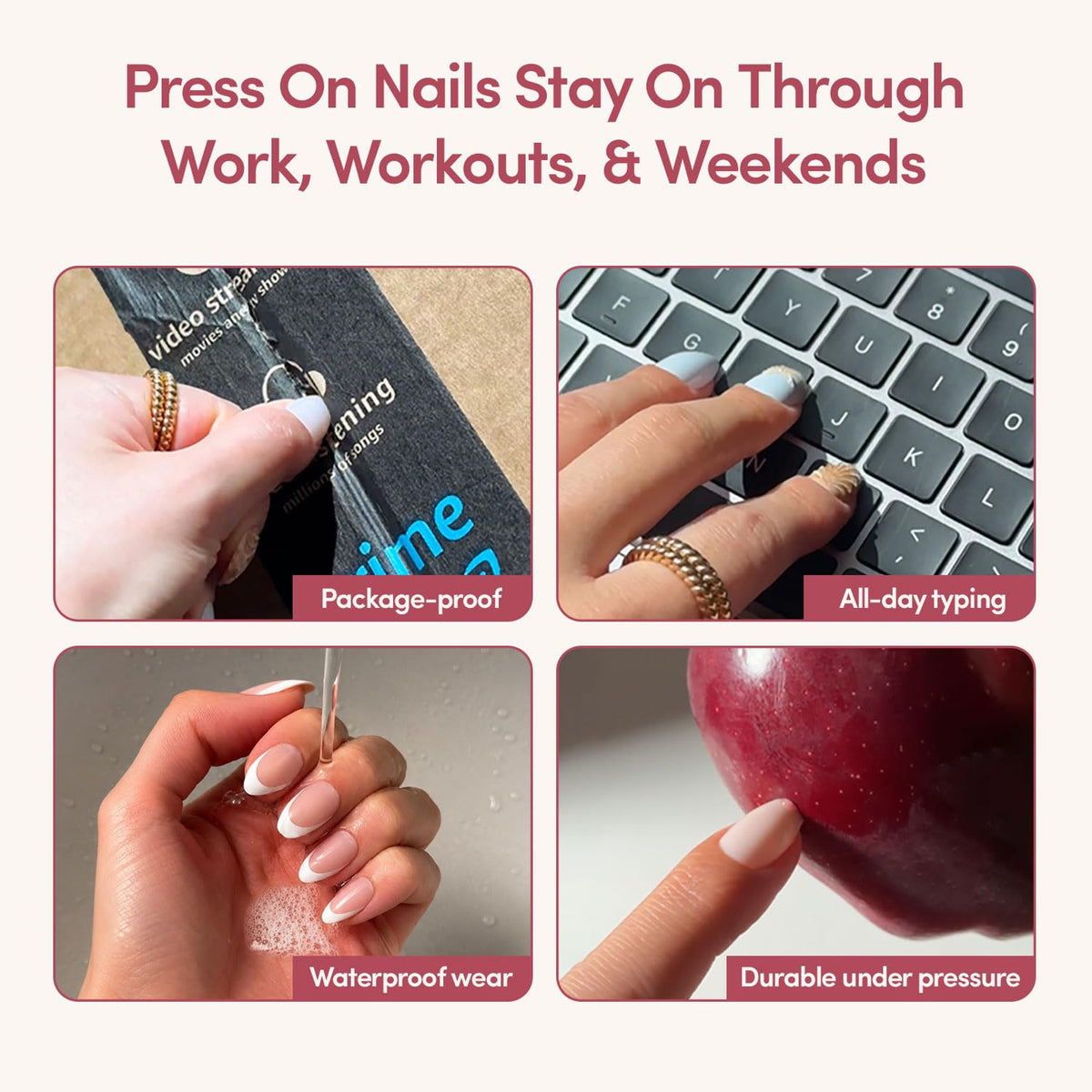 Glamnetic Press On Nails Midnight Romance in lifestyle setting