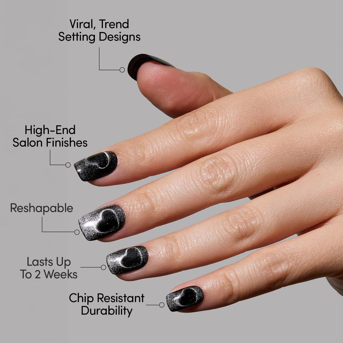 Glamnetic Press On Nails Midnight Romance storage box and accessories