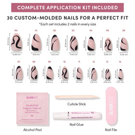 Glamnetic Press On Nails on a hand model
