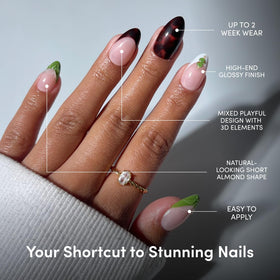 Glamnetic Press On Nails Short Almond application instructions