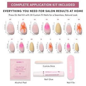 Glamnetic Press On Nails Short Almond application process