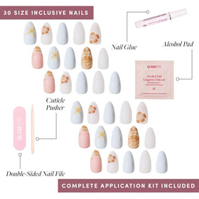 Glamnetic Press On Nails Short Almond Glossy double-sided nail file