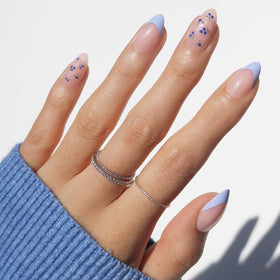 Glamnetic Press On Nails Short Almond Glossy full kit front view