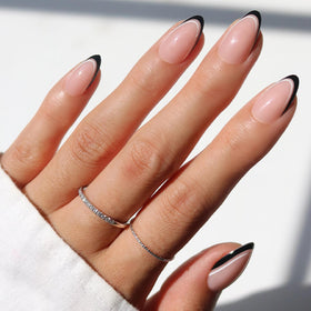 Glamnetic Press On Nails Short Almond Glossy full kit front view