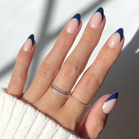 Glamnetic Press On Nails Short Almond Glossy full kit front view
