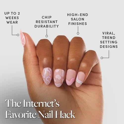 Glamnetic Press On Nails Short Almond glossy in storage box
