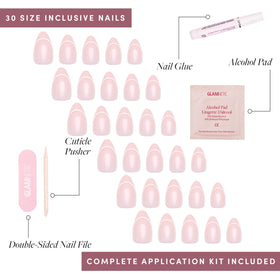 Glamnetic Press On Nails Short Almond Glossy lifestyle scene