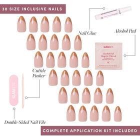 Glamnetic Press On Nails Short Almond Glossy lifestyle scene