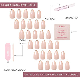 Glamnetic Press On Nails Short Almond in lifestyle setting