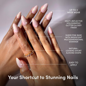Glamnetic Press On Nails Short Almond in packaging