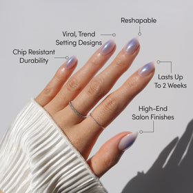 Glamnetic Press On Nails Short Almond in various sizes