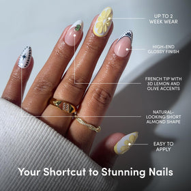 Glamnetic Press On Nails Short Almond in various sizes
