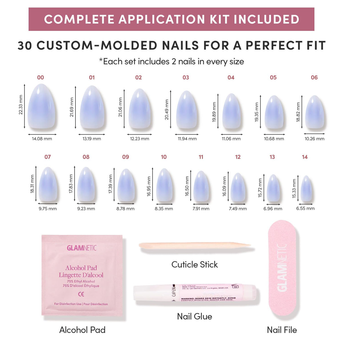 Glamnetic Press On Nails Short Almond lifestyle scene
