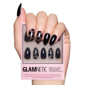 Glamnetic Press On Nails Short Almond Love Me Not full kit front view