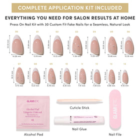 Glamnetic Press On Nails Short Almond packaging