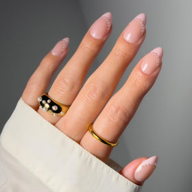 Glamnetic Press On Nails Short Almond Pink Me Up Kit front view