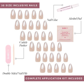Glamnetic Press On Nails short almond shape side view