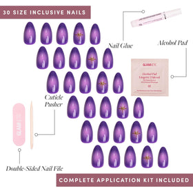 Glamnetic Press On Nails Short Almond Tarot Set double-sided nail file