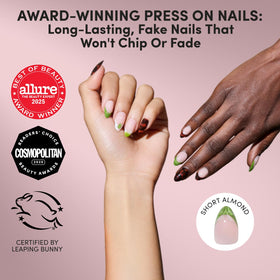 Glamnetic Press On Nails Short Almond tortoiseshell design