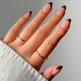 Glamnetic Press On Nails Short Almond Tortoiseshell full kit front view