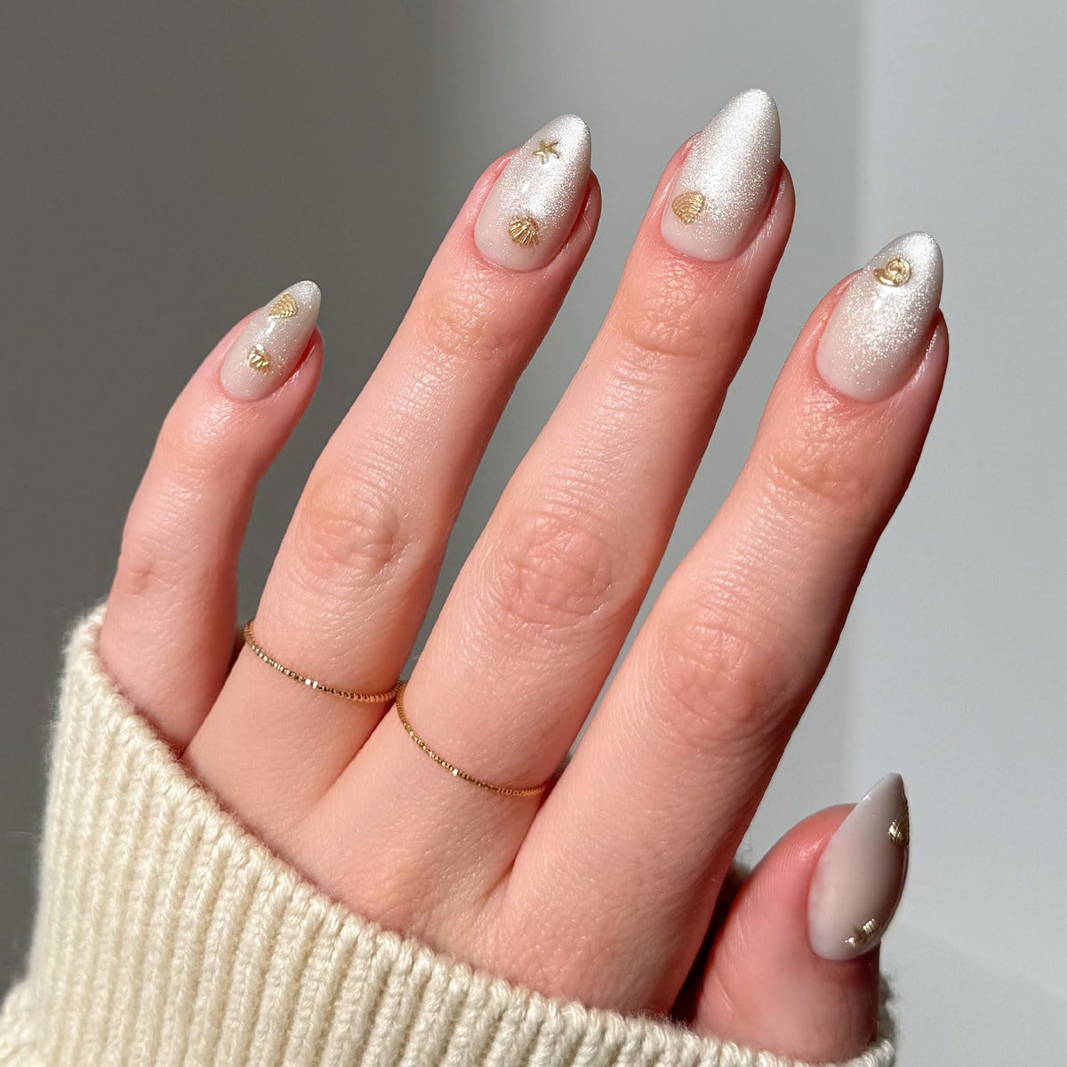 Glamnetic Press On Nails Short Almond Velvet Finish front view