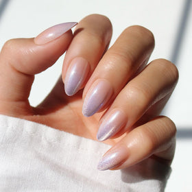 Glamnetic Press On Nails Short Almond Velvet full kit front view