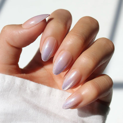 Glamnetic Press On Nails Short Almond Velvet full kit front view