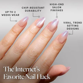 Glamnetic Press On Nails Short Almond Velvet gradient design