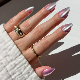 Glamnetic Press On Nails Short Almond Velvet kit front view