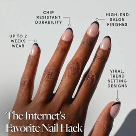 Glamnetic Press On Nails Short Oval Glossy cuticle stick and nail file