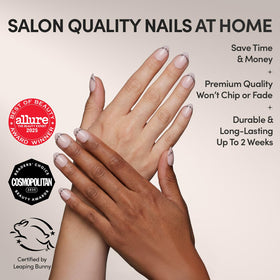Glamnetic Press On Nails Short Oval Glossy detailed view of nails