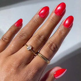 Glamnetic Press On Nails Short Oval Glossy full kit front view