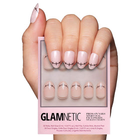 Glamnetic Press On Nails Short Oval Glossy full kit front view