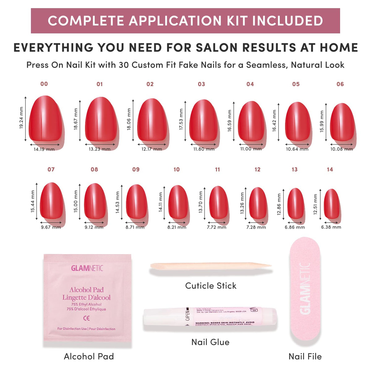Glamnetic Press On Nails Short Oval Glossy nails in hand