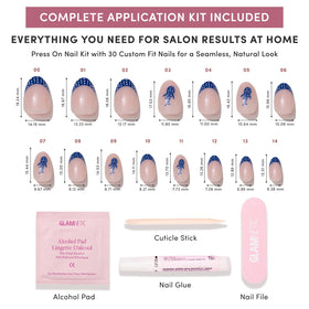 Glamnetic Press On Nails Short Oval Glossy on a hand