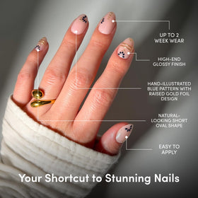 Glamnetic Press On Nails Short Oval nail glue and accessories