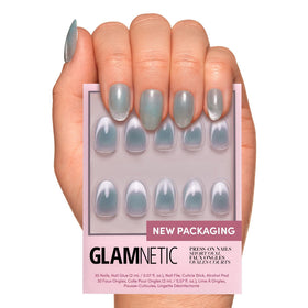 Glamnetic Press On Nails Short Oval Velvet 30 Pc Full Kit front view
