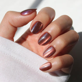 Glamnetic Press On Nails Short Oval Velvet full kit front view