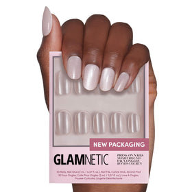 Glamnetic Press On Nails Short Round Glossy full kit front view