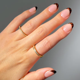 Glamnetic Press On Nails short round tortoiseshell French tip full kit