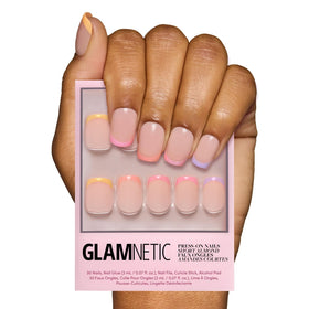 Glamnetic Press On Nails short squoval glossy kit front view