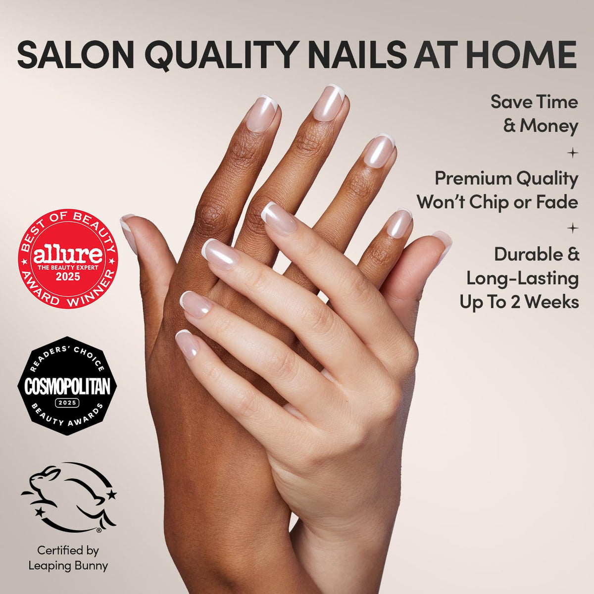 Glamnetic Press On Nails Short Squoval kit with storage box